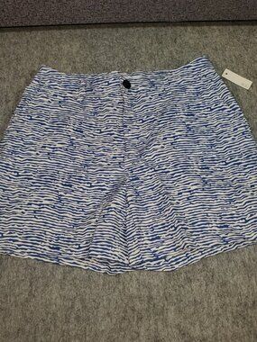 NWT Blue and White Weave Lines Women's Chino Shorts Size 10